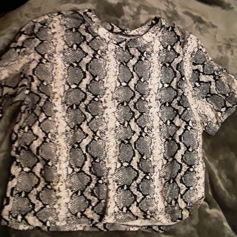 Hollister snake print crop top